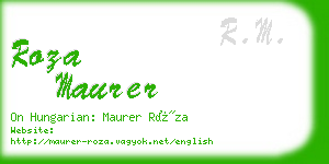roza maurer business card